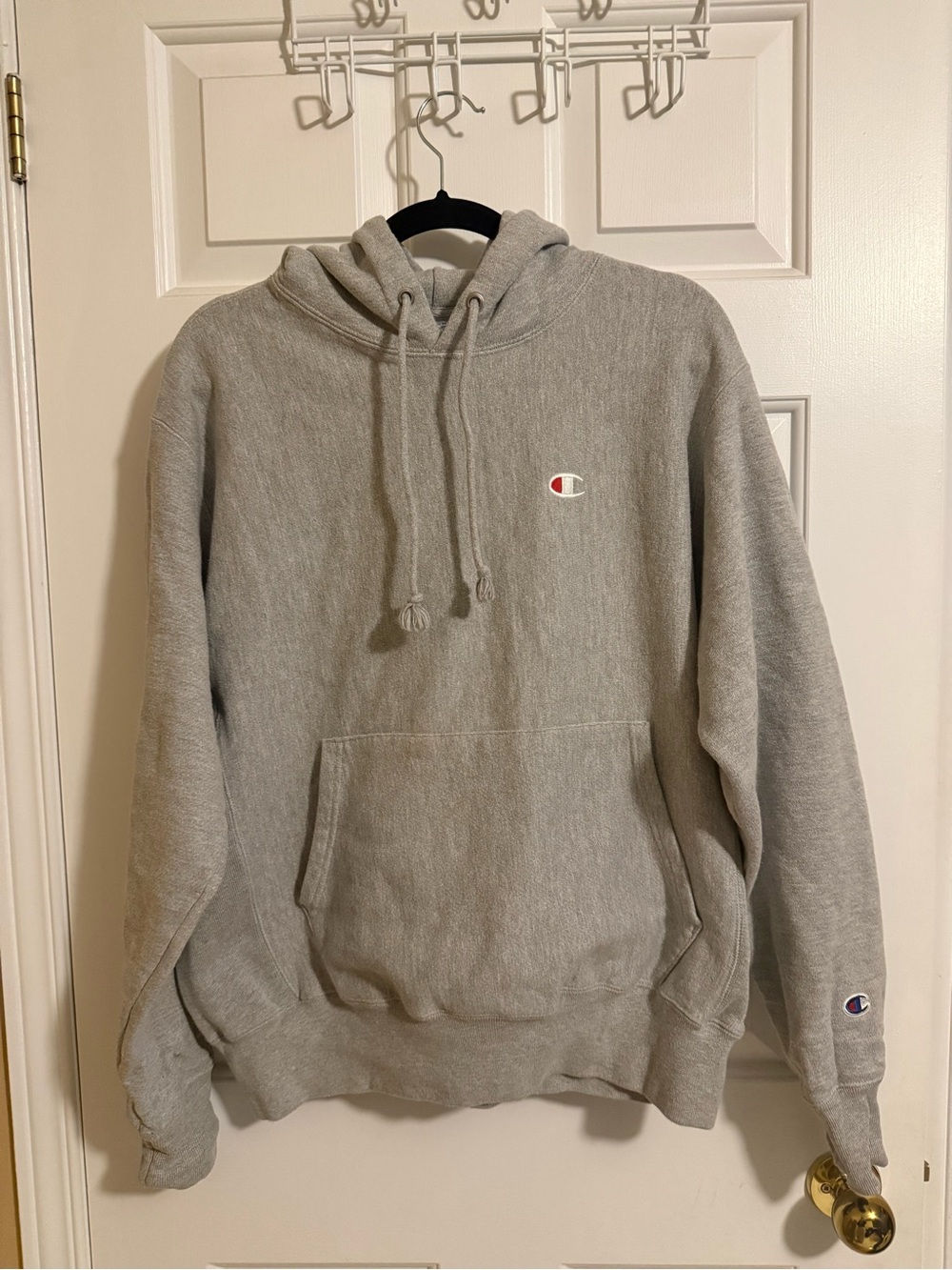 Champion Reverse Weave Grey Pullover Hoodie